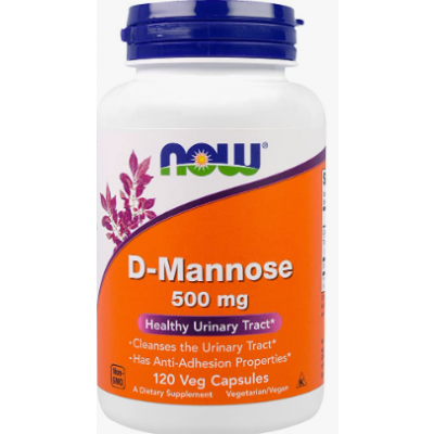 Now Foods I D-Mannose 500 mg i 120 veganske kapsler